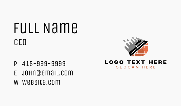 Plastering Trowel Masonry Business Card Design Image Preview