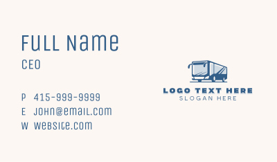 Shuttle Bus Transportation Business Card Image Preview