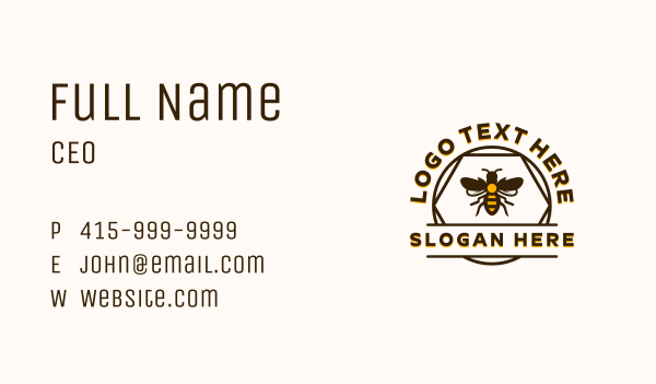 Insect Honey Bee Business Card Design Image Preview