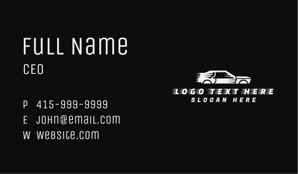 Fast Racing Car Business Card Design Image Preview