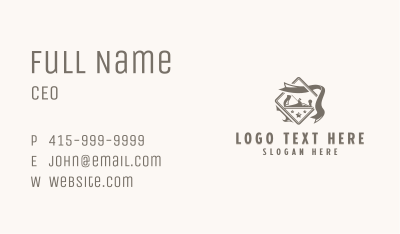 Hand Planer Woodworking Business Card Image Preview