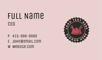 Construction Hat Wrench  Business Card