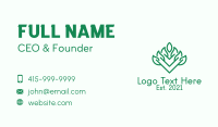Green Outline Plant  Business Card Image Preview