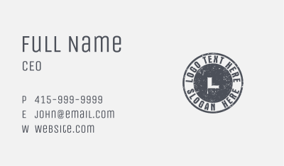 Hipster Graffiti Letter  Business Card Image Preview