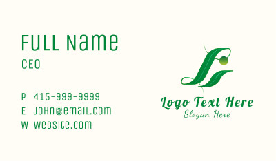 Leaf Letter L Business Card