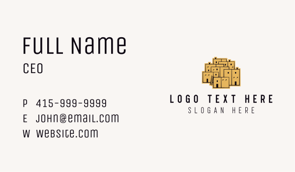 Traditional Housing Structure Business Card Design Image Preview