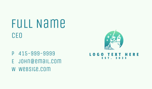 House Sanitation Cleaning Bucket Business Card Design Image Preview