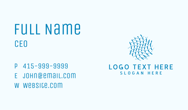 Modern Waves Startup Business Card Design Image Preview