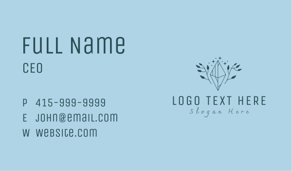 Premium Gemstone Jewelry Crystal Business Card Design Image Preview