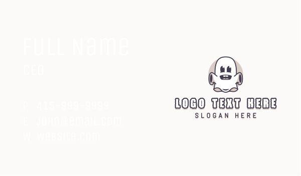 Ghost Halloween Costume Business Card Design Image Preview