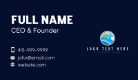 Sunrise  beach Wave Business Card Design