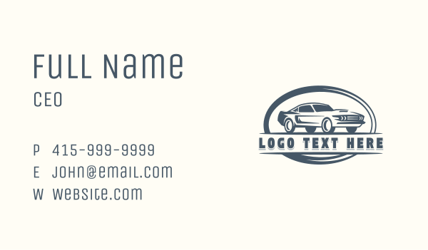 Muscle Car Vehicle Business Card Design Image Preview