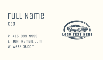 Muscle Car Vehicle Business Card Image Preview