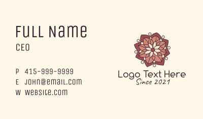 Mandala Floral Decoration  Business Card Image Preview