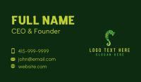 Green Chameleon Letter S Business Card Design