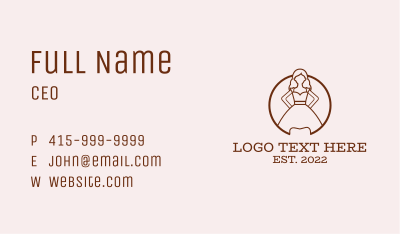 Woman Dress Gown Business Card Image Preview