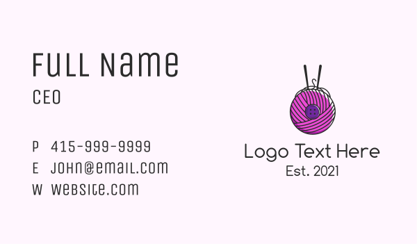 Button Yarn Ball  Business Card Design Image Preview