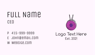 Button Yarn Ball  Business Card Image Preview