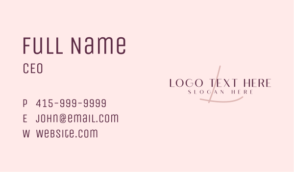 Feminine Boutique Lettermark Business Card Design Image Preview