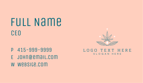 Herbal Weed Oil Business Card Design Image Preview