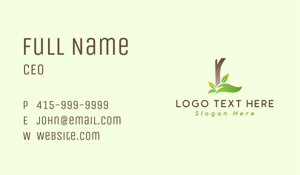 Nature Leaf Letter L Business Card Design Image Preview