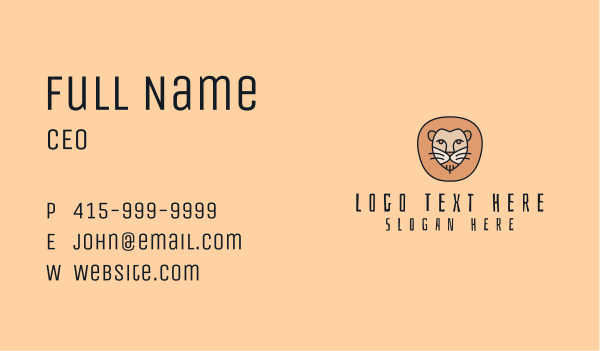 Lion Safari Mascot  Business Card Design Image Preview