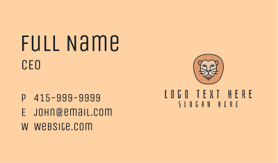 Lion Safari Mascot  Business Card Image Preview