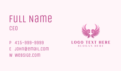 Angel Wings Woman Business Card Image Preview
