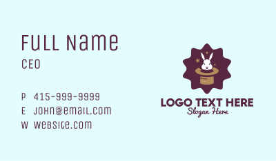Magic Rabbit Hat Business Card Image Preview