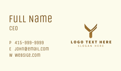 Abstract Startup Letter Y Business Card Image Preview