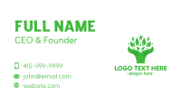 Green Leaf Bouquet  Business Card Image Preview