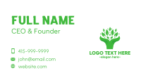 Green Leaf Bouquet  Business Card Design