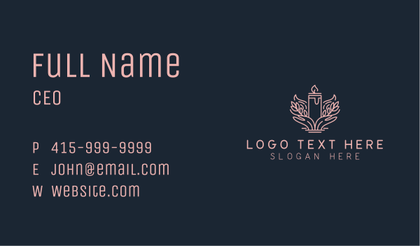 Handmade Candle Decor Business Card Design Image Preview
