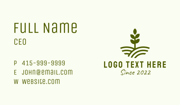 Seedling Farm Plant  Business Card Design Image Preview