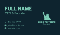 Green Statue of Liberty Business Card Preview