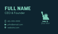 Green Statue of Liberty Business Card Image Preview