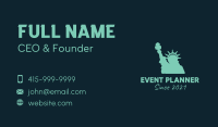 Green Statue of Liberty Business Card Image Preview