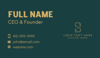 Gold Corporate Letter S Business Card Design