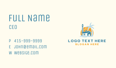 Sunset Lighthouse Resort Business Card Image Preview