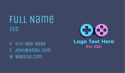 Game Pad Controller Business Card