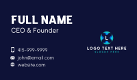 Artificial Intelligence Tech App Business Card Preview