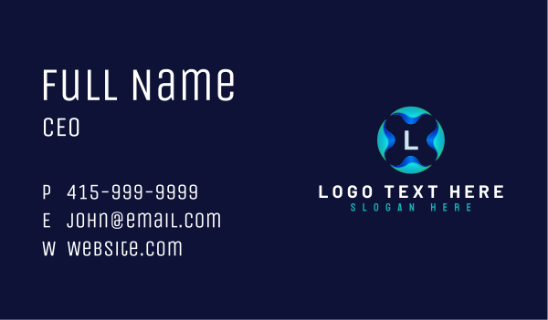 Artificial Intelligence Tech App Business Card Design Image Preview