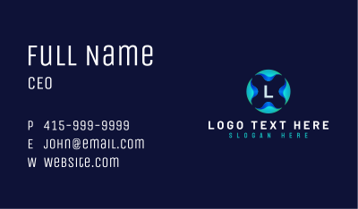 Artificial Intelligence Tech App Business Card Image Preview