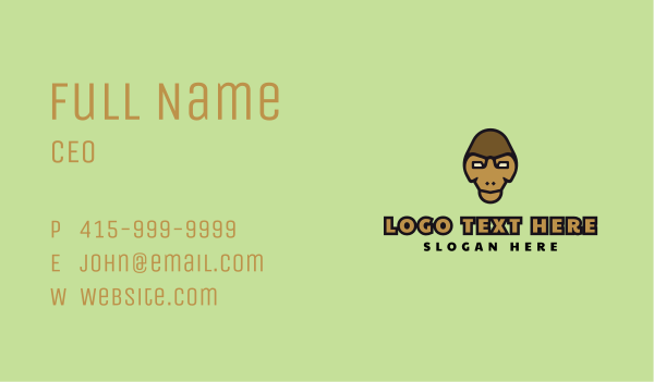 Monkey Mascot Business Card Design Image Preview