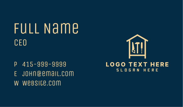 Home Construction Tools Business Card Design Image Preview