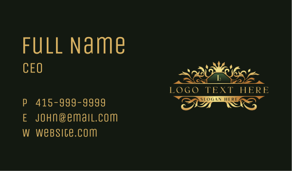 Ornament Floral Royalty Business Card Design Image Preview