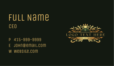 Ornament Floral Royalty Business Card Image Preview