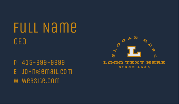 Sports Team Lettermark Business Card Design Image Preview