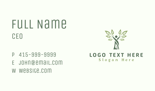 Human Tree Environment Business Card Design Image Preview