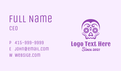 Mexican Calavera Skull Business Card Image Preview